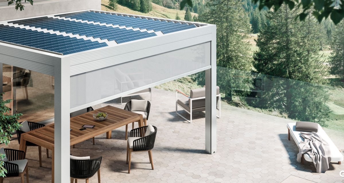Gibus Energy Pergola lamella roof solar